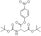 structure of CAS# 29365-05-7, N-[叔丁氧羰基]-L-天冬氨酸 4-叔丁酯 1-(4-硝基苯基)酯