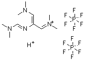 structure of CAS# 295316-07-3, N-[3-(二甲基氨基)-2-[[(二甲基氨基)亚甲基]氨基]-2-丙烯亚基]-N-甲基甲铵六氟磷酸盐单[六氟磷酸氢盐]