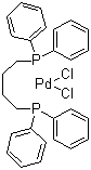 structure of CAS# 29964-62-3, 1,4-Bis(diphenylphosphino)butane-palladium(II) chloride