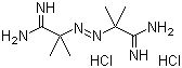 CAS # 2997-92-4, 2,2'-Azobis(2-methylpropionamidine) dihydrochloride, 2,2'-Azobis(2-amidinopropane) dihydrochloride, 2,2'-Azobis(isobutyramidine) dihydrochloride, AAPH