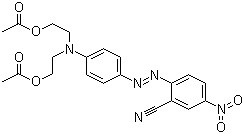CAS 登录号：30124-94-8, 分散红 82, 2-[[4-[双[2-(乙酰氧基)乙基]氨基]苯基]偶氮]-5-硝基苯腈
