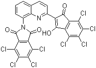 CAS # 30125-47-4 (56731-19-2), Pigment Yellow 138, 3,4,5,6-Tetrachloro-N-[2-(4,5,6,7-tetrachloro-2,3-dihydro-1,3-dioxo-1H-inden-2-yl)-8-quinolyl]phthalimide