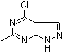 structure of CAS# 30129-53-4, 4-氯-6-甲基-1H-吡唑并[3,4-d]嘧啶