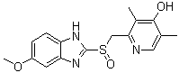 structure of CAS# 301669-82-9, 2-[[(6-甲氧基-1H-苯并咪唑-2-基)亚磺酰基]甲基]-3,5-二甲基-4-吡啶醇