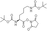 structure of CAS# 30189-36-7, N,N'-Di-Boc-L-lysine hydroxysuccinimide ester