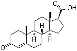 CAS # 302-97-6, 4-Androsten-3-one-5-ene-17-carboxylic acid, 3-Oxo-androst-4-ene-17beta-carboxylic acid, 3-Keto-4-etiocholenic acid