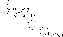 达沙替尼分子结构 (CAS 302962-49-8)