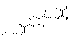 structure of CAS# 303186-20-1, 3,5-二氟-4'-丙基-4-((3,4,5-三氟苯氧基)二氟甲基)联苯