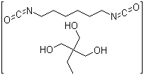 CAS 登录号：30322-28-2, 1,6-己二醇二异氰酸酯与三羟甲基丙烷的聚合物