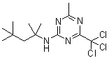 CAS # 30357-42-7, 4-Methyl-N-(1,1,3,3-tetramethylbutyl)-6-(trichloromethyl)-1,3,5-triazin-2-amine