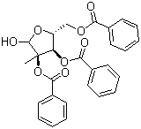 structure of CAS# 30361-17-2, 2,3,5-三苯甲酰氧基-2-C-甲基-D-呋喃核糖