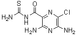 structure of CAS# 30478-39-8, 3,5-二氨基-N-(氨基硫代甲酰基)-6-氯-2-吡嗪甲酰胺