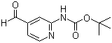 structure of CAS# 304873-65-2, N-(4-甲酰基-2-吡啶基)氨基甲酸叔丁酯