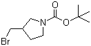 structure of CAS# 305329-97-9, 3-(溴甲基)吡咯烷-1-甲酸叔丁酯