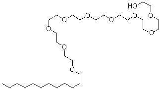 CAS # 3055-99-0, 3,6,9,12,15,18,21,24,27-Nonaoxanonatriacontan-1-ol, Nonaethylene glycol monododecyl ether, Nonaoxyethylene monododecyl ether