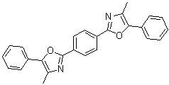 structure of CAS# 3073-87-8, 1,4-二[2-(4-甲基-5-苯基恶唑基)]苯