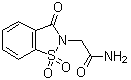 CAS 登录号：30763-03-2, 3-氧代-1,2-苯并异噻唑啉-2-乙酰胺 1,1-二氧化物