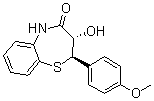 structure of CAS# 30825-34-4, 反式-2,3-二氢-3-羟基-2-(4-甲氧基苯基)-1,5-苯并硫氮杂卓-4(5H)-酮