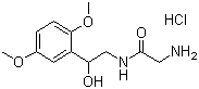 CAS 登录号：3092-17-9, 盐酸米多君, 2-氨基-N-[2-(2,5-二甲氧基苯基)-2-羟乙基]乙酰胺盐酸盐