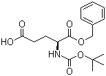 structure of CAS# 30924-93-7, N-叔丁氧羰基-L-谷氨酸 1-苄酯