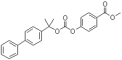 structure of CAS# 31140-37-1, 4-[[(1-[联苯]-4-基-1-甲基乙氧基)羰基]氧基]苯甲酸甲酯