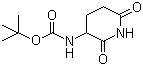 structure of CAS# 31140-42-8, 3-N-叔丁氧羰基氨基-2,6-二氧代哌啶