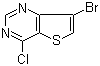 structure of CAS# 31169-27-4, 7-Bromo-4-chlorothieno[3,2-d]pyrimidine