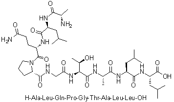 CAS # 312506-95-9, L-Alanyl-L-leucyl-L-glutaminyl-L-prolylglycyl-L-threonyl-L-alanyl-L-leucyl-L-leucine