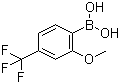 CAS 登录号：312936-89-3, 2-甲氧基-4-三氟甲基苯硼酸