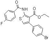 CAS # 312939-98-3, 4-(4-Bromophenyl)-2-[(4-fluorobenzoyl)amino]-3-thiophenecarboxylic acid ethyl ester