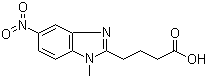 CAS 登录号：31349-48-1, 1-甲基-5-硝基-1H-苯并咪唑-2-丁酸
