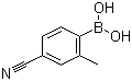 structure of CAS# 313546-18-8, 2-甲基-4-氰基苯硼酸