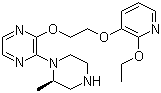 CAS # 313657-95-3, 2-[2-[(2-Ethoxy-3-pyridinyl)oxy]ethoxy]-3-[(2R)-2-methyl-1-piperazinyl]pyrazine
