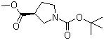 CAS 登录号：313706-15-9, (S)-1-Boc-3-羧基吡咯烷甲酯, (S)-1-叔丁氧羰基-3-羧基吡咯烷甲酯