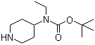 structure of CAS# 313977-45-6, N-(乙基)-N-(哌啶-4-基)氨基甲酸叔丁酯