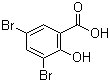 structure of CAS# 3147-55-5, 3,5-Dibromosalicylic acid
