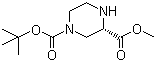 CAS # 314741-39-4, (S)-1-N-Boc-piperazine-3-carboxylic acid methyl ester, (S)-4-N-Boc-piperazine-2-carboxylic acid methyl ester