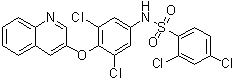 structure of CAS# 315224-26-1, 2,4-Dichloro-N-[3,5-dichloro-4-(3-quinolinyloxy)phenyl]benzenesulfonamide
