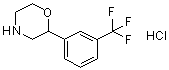 structure of CAS# 31599-68-5, 2-[3-(三氟甲基)苯基]四氢-1,4-恶嗪盐酸盐
