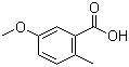 CAS 登录号：3168-59-0, 5-甲氧基-2-甲基苯甲酸