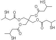 季戊四醇四(3-巯基丁酸)酯分子结构 (CAS 31775-89-0)