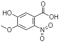 structure of CAS# 31839-20-0, 5-Hydroxy-4-methoxy-2-nitrobenzoic acid