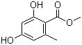 structure of CAS# 3187-58-4, 2,4-二羟基-6-甲基苯甲酸甲酯