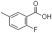 2-氟-5-甲基苯甲酸分子结构 (CAS 321-12-0)
