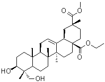 CAS # 322405-91-4, (3beta,4alpha,20beta)-3,23-Dihydroxyolean-12-ene-28,29-dioic acid 28-ethyl 29-methyl ester