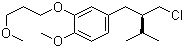 structure of CAS# 324763-39-5, 4-[(2R)-2-(Chloromethyl)-3-methylbutyl]-1-methoxy-2-(3-methoxypropoxy)benzene