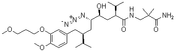 CAS 登录号：324763-47-5, (2S,4S,5S,7S)-N-(3-氨基-2,2-二甲基-3-氧代丙基)-5-叠氮-4-羟基-2-异丙基-7-[4-甲氧基-3-(3-甲氧基丙氧基)苄基]-8-甲基壬酰胺