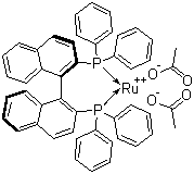 structure of CAS# 325146-81-4, Diacetato[(R)-(+)-2,2'-bis(diphenylphosphino)-1,1'-binaphthyl]ruthenium(II)
