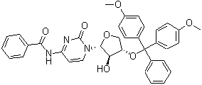structure of CAS# 325683-91-8, N-[1-[(2R,3R,4S)-4-[双(4-甲氧基苯基)苯基甲氧基]四氢-3-羟基-2-呋喃基]-1,2-二氢-2-氧代-4-嘧啶基]-苯甲酰胺