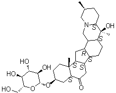 CAS # 32685-93-1, Edpetiline, (3beta,5alpha)-3-(beta-D-Glucopyranosyloxy)-20-hydroxycevan-6-one